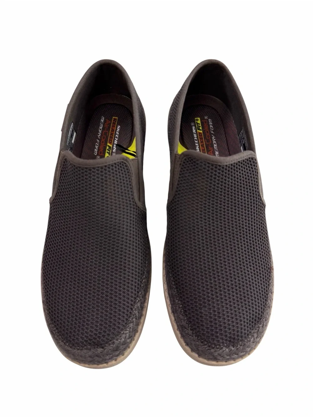 Skechers Melson-Petros Mesh Slip-On Shoes Dark Brown Men’s Size 11